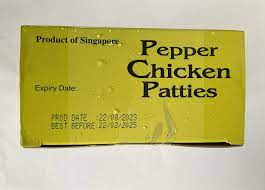 SFA recalls of Bibik’s Choice Pepper Chicken Patties