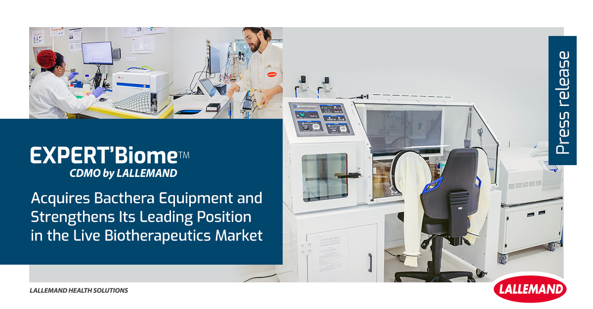 Lallemand expands GMP Pharma capabilities with new anaerobic production equipment