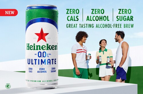 Heineken Launches Zero-Calorie Non-Alcoholic Brew with Heineken 0.0 Ultimate