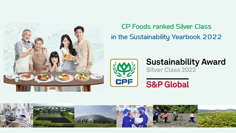 CP Foods ranked Silver Class in the Sustainability