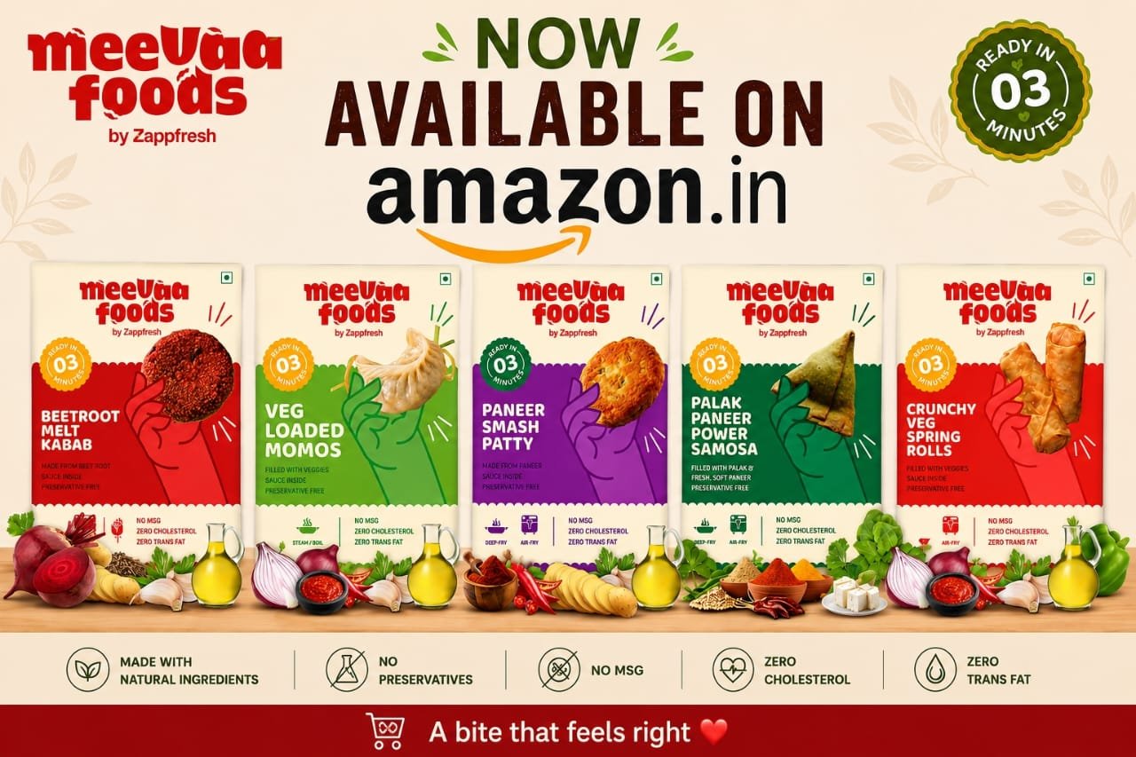 Meevaa Foods by Zappfresh Expands Pan-India Reach Through Amazon India Launch